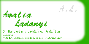amalia ladanyi business card